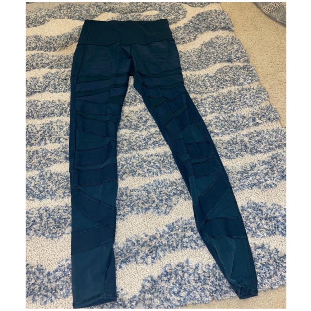 Lululemon Wunder Under Teal Mesh Front Leggings ✨✨